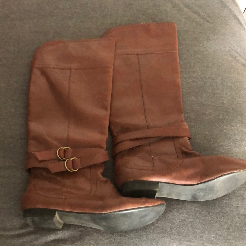Knee high brown boots